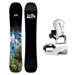 SET Placa Snowboard LIB TECH - SKUNK APE CAMBER 2027 + Legaturi Snowboard CLEW Independence 1.0 2027 - White