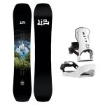 SET Placa Snowboard LIB TECH - SKUNK APE TWIN 2027 - 166W + Legaturi Snowboard CLEW Independence 1.0 2027 - White