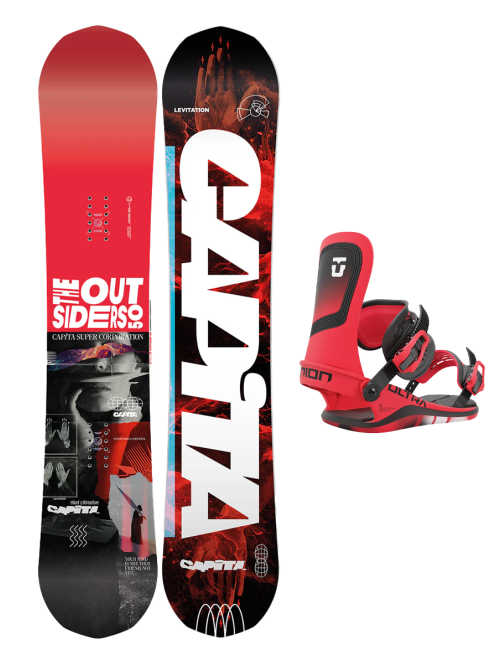 SET CAPiTA THE OUTSIDERS 2025 158 x Legaturi UNION ULTRA Hot Red