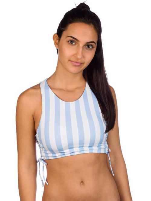 Bikini Sutien Malibu True B You High Neck White Blue