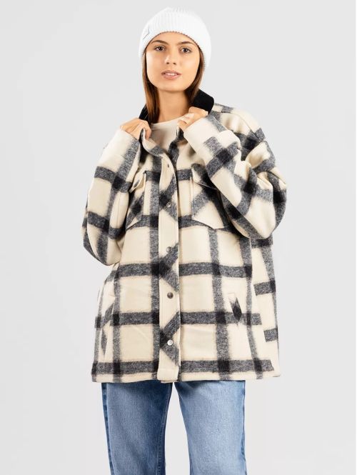 Geaca Iarna Coal Sheila BRown White Plaid