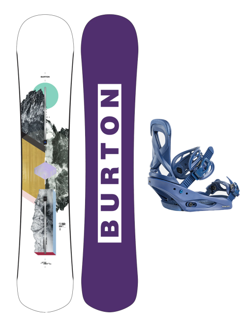 Placa Snowboard BURTON - Women's - HIDEAWAY Flat Top GRAPHIC W26 x Legaturi Snowboard BURTON - Women's - SCRIBE NIGHTFALL M W26