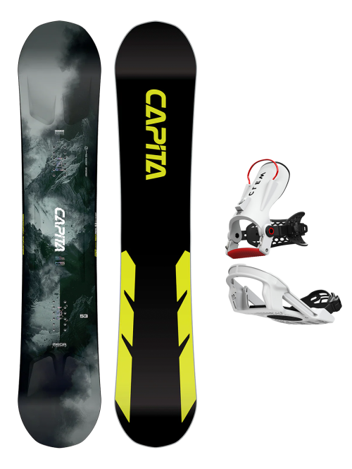 Placa Snowboard CAPiTA MEGA MERCURY 2026 157 x Legaturi Snowboard CLEW Freedom 1.0 2025 White