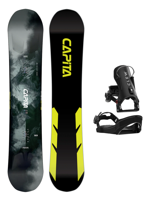 Placa Snowboard CAPiTA MEGA MERCURY 2026 157 x Legaturi Snowboard CLEW Independence 1.0 2026 - Black