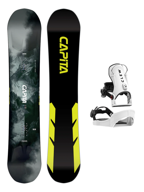 Placa Snowboard CAPiTA MEGA MERCURY 2026 157 x Legaturi Snowboard CLEW Independence 1.0 2026 - White