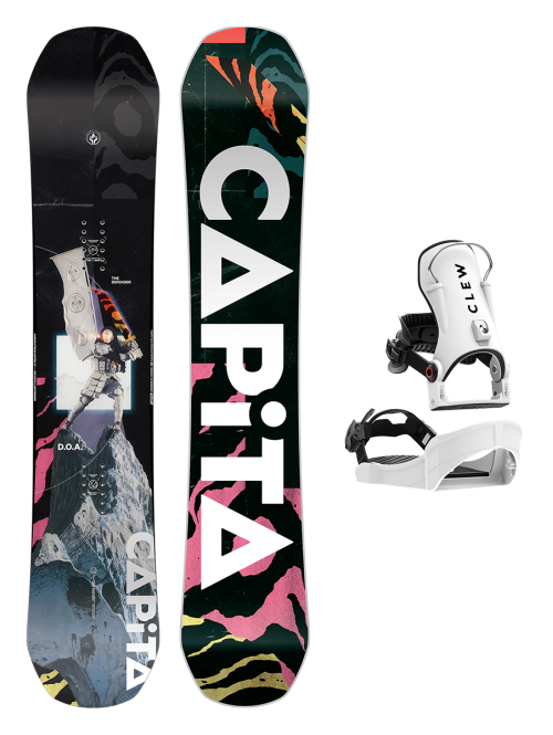 Placa Snowboard CAPiTA D.O.A. 2026 x Legaturi Snowboard CLEW Independence 1.0 2026 White