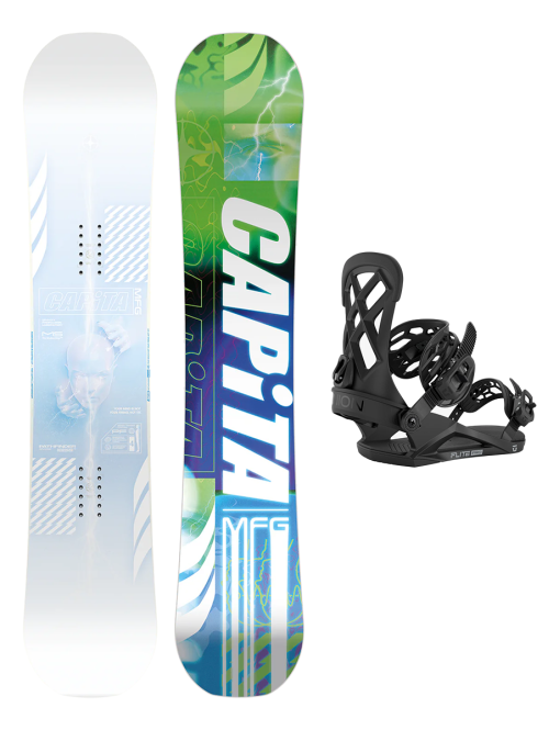 SET CAPiTA PATHFINDER REVERSE CAMBER x Legaturi Snowboard UNION Men's 2026 FLIGHT PRO Black L