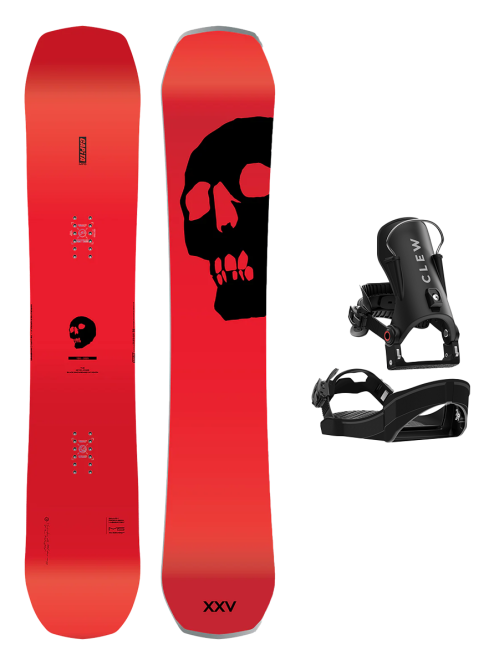 Placa Snowboard CAPiTA THE BLACK SNOWBOARD OF DEATH 2026 159 x Legaturi Snowboard CLEW Independence 1.0 2026 Black