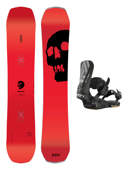 Placa Snowboard CAPiTA THE BLACK SNOWBOARD OF DEATH 2026 159 x Legaturi Snowboard UNION Men's ATLAS PRO 2026 Metallic Black L