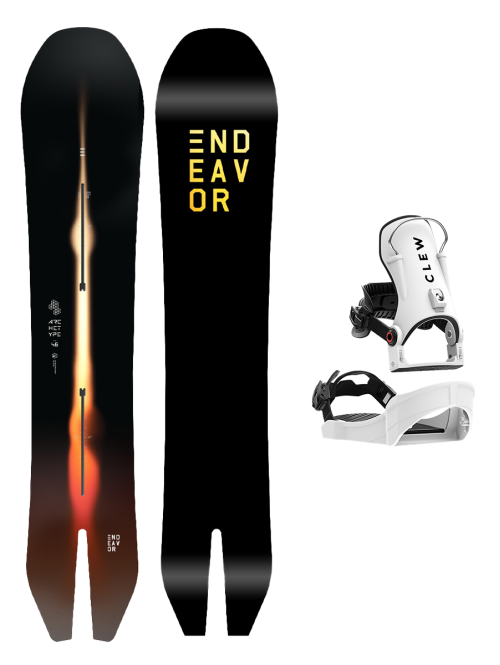 SET Endeavor ARCHETYPE 158 x Legaturi Snowboard CLEW Independence 1.0 2026 - White