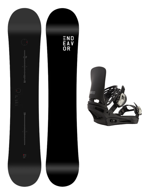 SET ENDEAVOR BOD LEGACY 2026 x Legaturi Snowboard BURTON - Men's - CARTEL BLACK W26