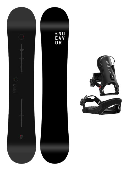 SET ENDEAVOR BOD LEGACY 2026 x Legaturi Snowboard CLEW Independence 1.0 2026 - Black