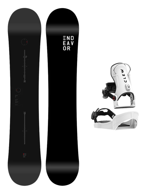 SET ENDEAVOR BOD LEGACY 2026 x Legaturi Snowboard CLEW Independence 1.0 2026 - White