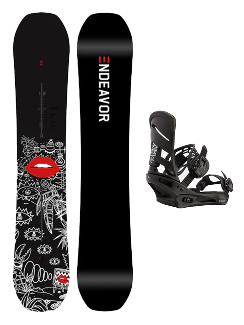 SET ENDEAVOR Ranger x Lee McConnell W25 x Legaturi Snowboard BURTON - Men's - MISSION BLACK W26