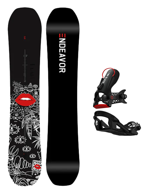 SET ENDEAVOR Ranger x Lee McConnell W25 x Legaturi Snowboard CLEW Freedom 1.0 2025 Black