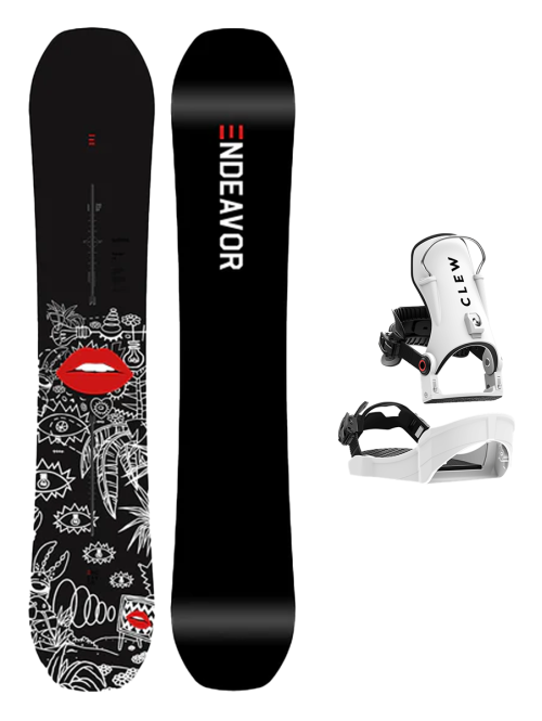 SET ENDEAVOR Ranger x Lee McConnell W25 x Legaturi Snowboard CLEW Independence 1.0 2026 - White