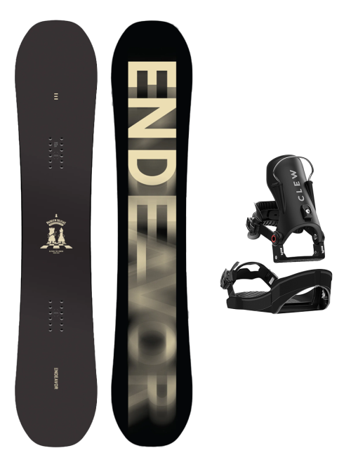 SET ENDEAVOR Sentinel W25 x Legaturi Snowboard CLEW Independence 1.0 2026 - Black
