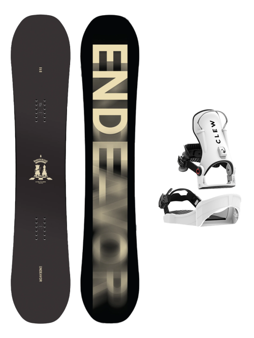 SET ENDEAVOR Sentinel W25 x Legaturi Snowboard CLEW Independence 1.0 2026 - White