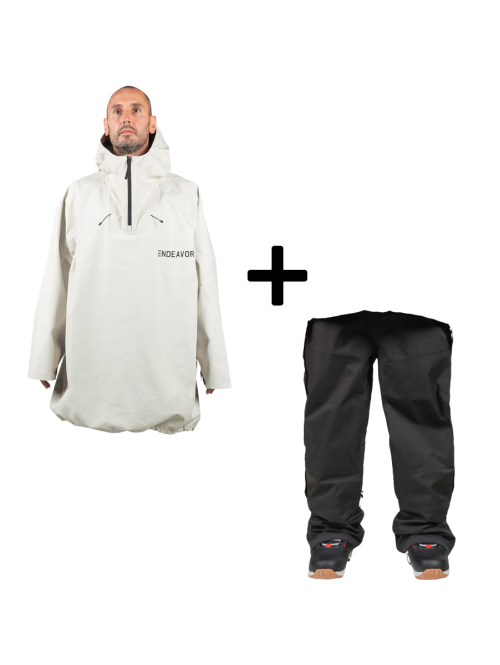 SET Hanorac SKI SNOWBOARD 20.000mm Endeavor 3L Scout Poncho FIBER x Pantaloni Ski Snowboard ENDEAVOR 3L Elite