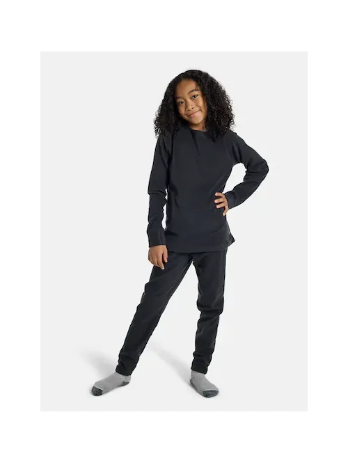 1ST Layer BURTON - Kids' Heavyweight Fleece Set - True Black XS