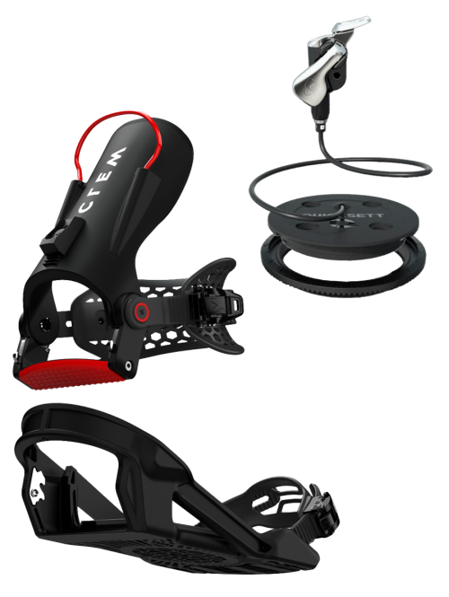 SET Legaturi Snowboard CLEW Freedom 1.0 Black 2025 L x Black Line QuickSett 2.0