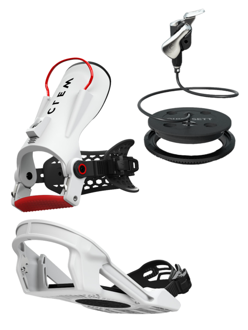 SET Legaturi Snowboard CLEW Freedom 1.0 White 2025 L x Black Line QuickSett 2.0