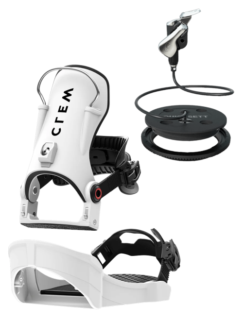 SET Legaturi Snowboard CLEW Independence 1.0 2026 - White x Black Line QuickSett 2.0