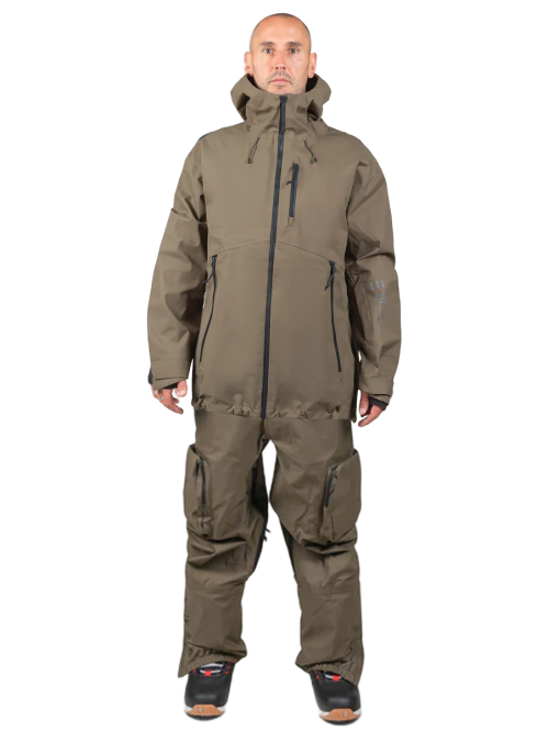 SET Geaca Ski Snowboard Endeavor 3L Shelter Algae x Salopeta Snowboard ENDEAVOR - 3L Scout 20K Removable Bib Pant - Algae