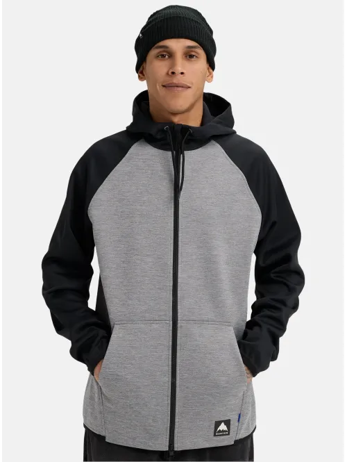 Hanorac Termal BURTON - Men's Crown Weatherproof Full-Zip Gray Heather / True Black