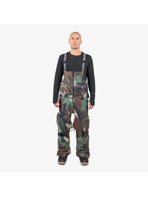 Salopeta Snowboard ENDEAVOR - 3L Scout 20K Removable Bib Pant - Woodland Camo
