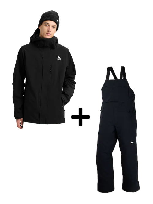 SET Geaca Snowboard BURTON - Reserve 2L True Black x Salopeta Snowboard BURTON - Reserve 2L True Black