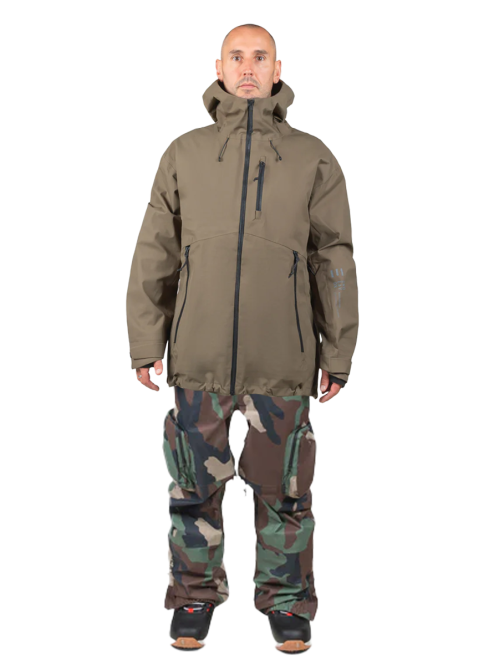 SET Geaca Ski Snowboard Endeavor 3L Shelter Algae x Salopeta Snowboard ENDEAVOR - 3L Scout 20K Removable Bib Pant - Woodland Camo