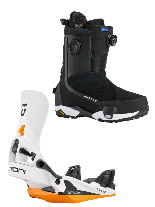 Set BURTON - STEP ON Men's - HIGHSHOT X Black 11 x Legaturi Snowboard UNION - ATLAS STEP ON® White Orange L