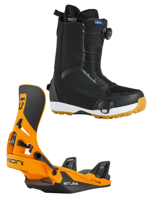 Set BURTON - STEP ON Men's - WAVERANGE Black x Legaturi Snowboard UNION - ATLAS STEP ON® Orange M