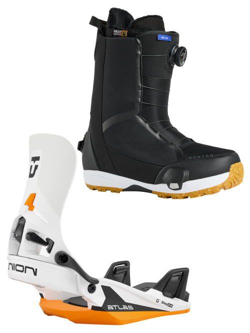 Set BURTON - STEP ON Men's - WAVERANGE Black x Legaturi Snowboard UNION - ATLAS STEP ON® White Orange M