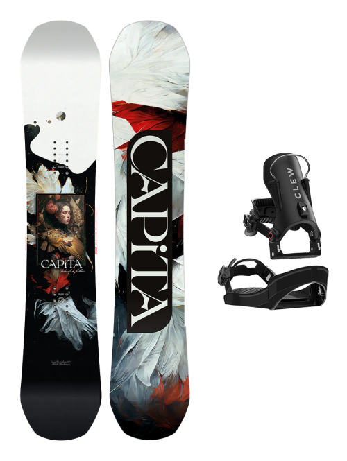 SET CAPiTA BIRDS OF A FEATHER 2025 x Legaturi Snowboard CLEW Independence 1.0 2026 - Black