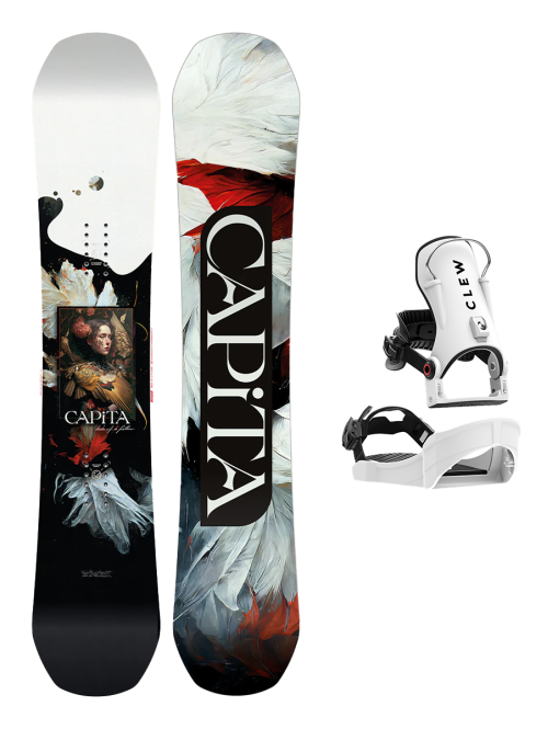 SET CAPiTA BIRDS OF A FEATHER 2025 x Legaturi Snowboard CLEW Independence 1.0 2026 - White