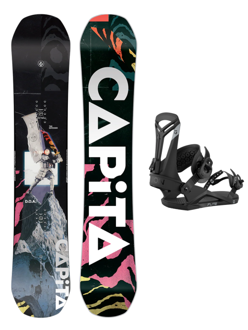 SET Placa Snowboard CAPiTA D.O.A. 2026 150 x Legaturi Snowboard UNION Men's 2026 FLITE Black M