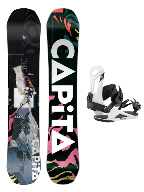 SET Placa Snowboard CAPiTA D.O.A. 2026 150 x Legaturi Snowboard UNION Men's 2026 FLITE White M
