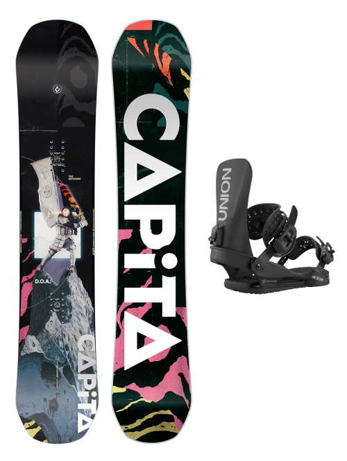 SET Placa Snowboard CAPiTA D.O.A. 2026 150 x Legaturi Snowboard UNION Men's 2026 STR Black