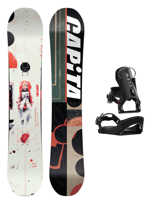 Placa Snowboard CAPiTA OUTERSPACE LIVING 2026 x Legaturi Snowboard CLEW Independence 1.0 2026 - Black