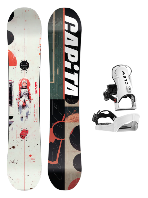 Placa Snowboard CAPiTA OUTERSPACE LIVING 2026 x Legaturi Snowboard CLEW Independence 1.0 2026 - White