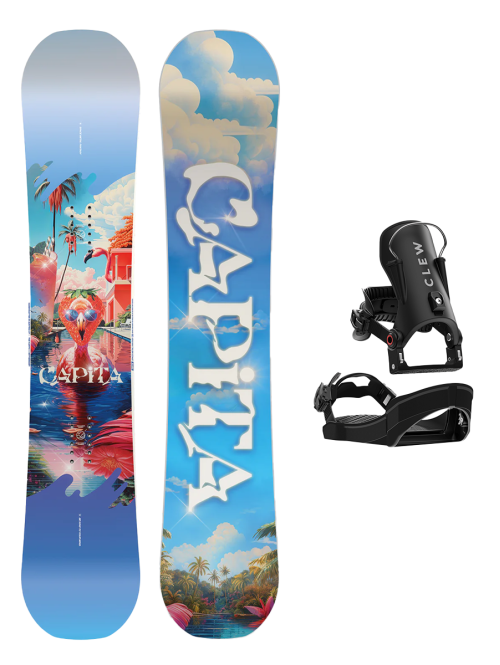 SET CAPiTA SPACE METAL FANTASY 2025 x Legaturi Snowboard CLEW Independence 1.0 2026 - Black