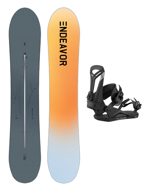 SET ENDEAVOR - Apollo Directors PRO 2025 x Legaturi Snowboard UNION Men's 2026 FLITE Black