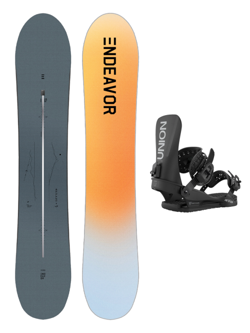 SET ENDEAVOR - Apollo Directors PRO 2025 x Legaturi Snowboard UNION Men's 2026 STR Black