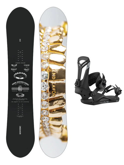 SET Placa Snowboard ENDEAVOR - Rover 2026 x Legaturi Snowboard UNION Men's 2026 FLITE Black M