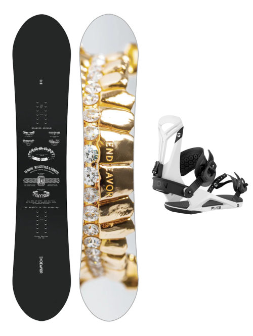 SET Placa Snowboard ENDEAVOR - Rover 2026 x Legaturi Snowboard UNION Men's 2026 FLITE White M
