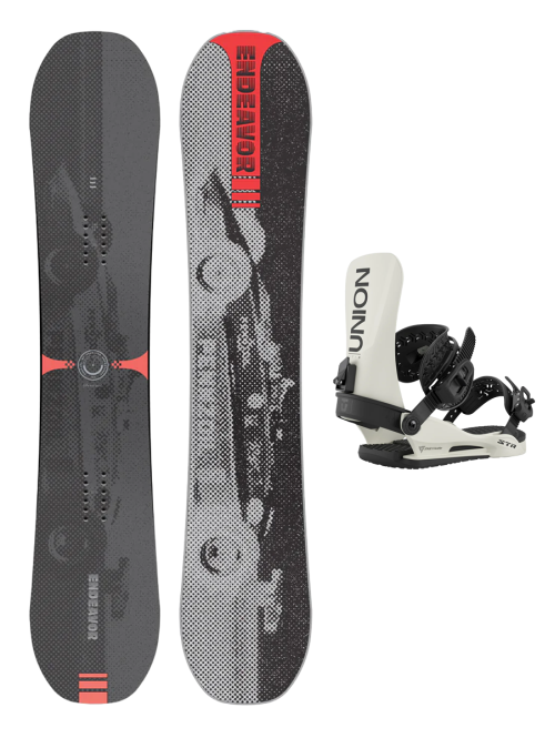 SET Placa Snowboard ENDEAVOR - Sentinal 2026 x Legaturi Snowboard UNION Men's 2026 STR Bone