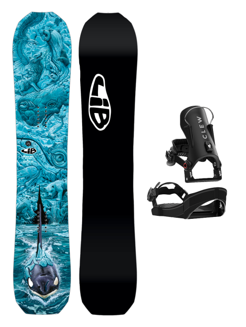 SET Placa Snowboard LIB TECH Golden Orca 2027 x Legaturi CLEW Independence 1.0 2026 - Black