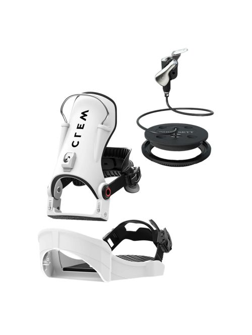 SET Legaturi Snowboard CLEW Independence 1.0 2026 - White x Black Line QuickSett 2.0